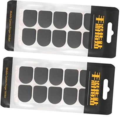 2 Autocollants De Doigt De Jeu Mobile Point Stickers De Jeu Anti Sueur Manches De Pouce Manchon De Doigt De Jeu Mobile Écran Tactile Fibre De Carbone Manger du Poulet