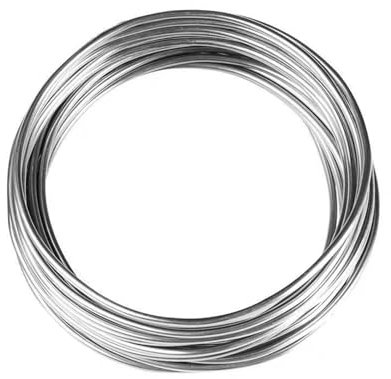 TAIANJI 10m Basteldraht, Aluminiumdraht Schmuckdraht Silber Metalldraht Flexibler Draht für Basteln, Schmuckherstellung, Dekoteile (3mm)