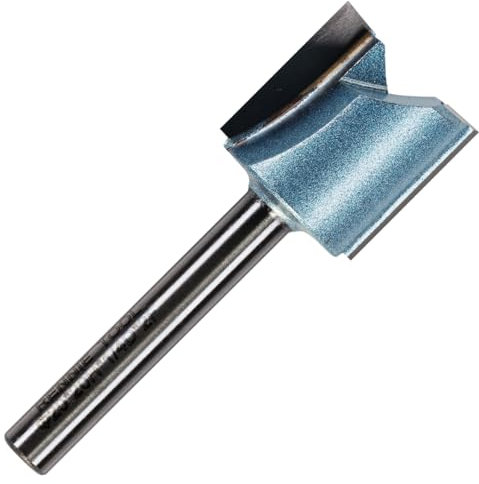 Rennie Tools - 20mm Cutting Diameter x 20mm Flute x 1/4 Shank TCT Tipped 2 Flute Straight Router Cutter Bit. Compatible With Makita, Bosch, Trend, Katsu, Dewalt Router Etc.