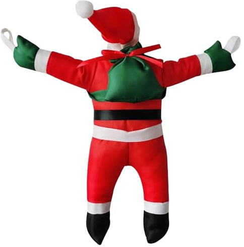 SMELEYOU Jultomtefigurer för julstegslampor 40 cm klättring jultomten söt hängande jultomte dekoration juldekorationer för jul väggdekorationer hem kök verktyg