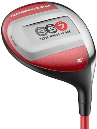 Performance Golf 357 Fairway Hybrid | Avstånd från A 3-trä, lätt att träffa som ett 7-trä | Ren kontakt från alla lögn | 21-graders loft