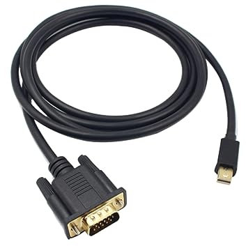 DOITOOL 1.8m Mini Displayport vers Vga Câble avec Connecteurs Plaqués Or Adaptateur Standard Displayport vers Vga pour Moniteur Pc Projecteur Brancher Écran