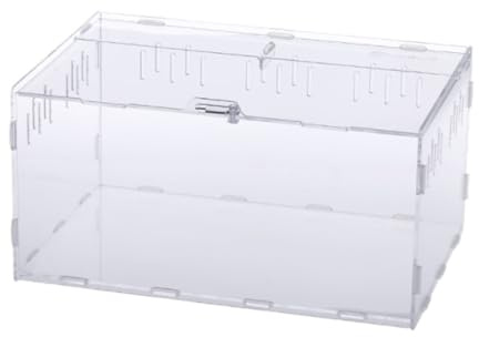 PXIWDAN Reptile Breeding Box Acrylic Pet Lizard Crawling Pet Box for Office Laboratory Faunarium(40x25x20cm)