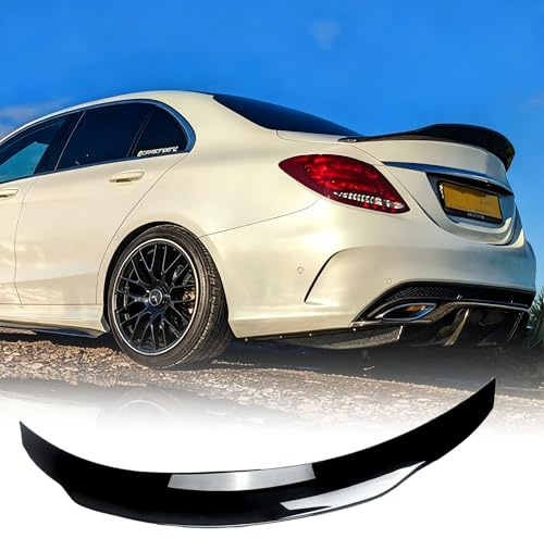 MUTUSAISI Aileron becquet arrière pour Mercedes Benz Classe C IV Berline W205 2015-2021 AMG/ C43/ C63/ C160/ C180/ C200/ C220/ C250/ C300/ C350,Noir Brillant de Coffre Spoiler de Course Accessoires