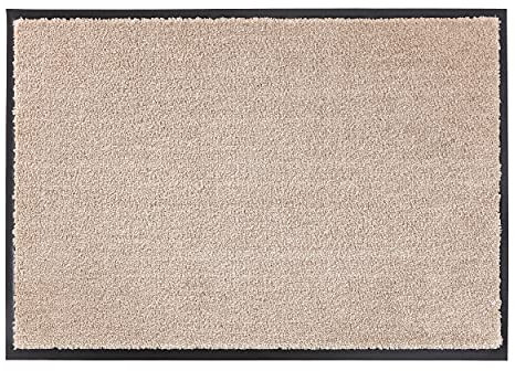 Schöner Wohnen Kollektion Fußmatte innen - Schmutzfangmatte 67 x 100 cm Beige - rutschfeste Sauberlaufmatte strapazierfähig - Fussmatte Haustür - Türmatte waschbar bei 30°C