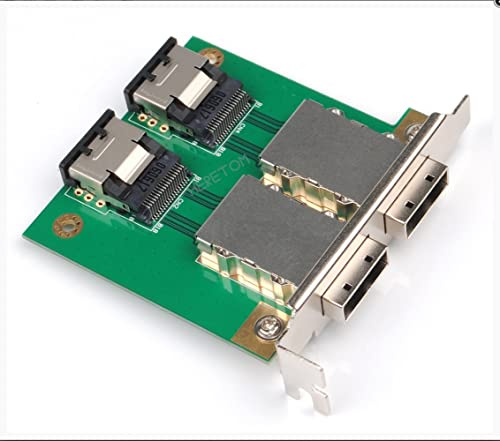 2Ports External HD SAS 26P SFF-8088 to 36Pin Mini SAS Internal SFF-8087 PCBA PCI SAS Card Adapter