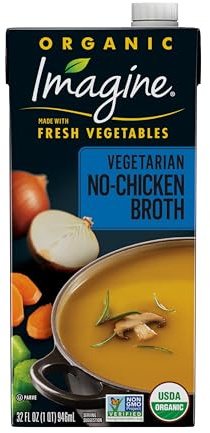 Imagine Organic Vegetarian No-Chicken Broth, 32 fl oz (Pack of 6)