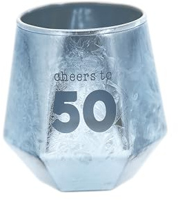 Pavilion Gift Company - Cheers To 50-3 oz Shot Glass, 50th Birthday Gifts For Women, Milestone Birthday, 50th Wedding Anniversary, Birthday Party Decoration, Party Favor, 1 Count (Pack of 1)