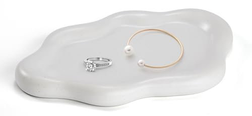 Vassoio per Gioielli in Ceramica Piatto in Ceramica a Forma Di Nuvola Vassoio per Chiavi Dell'orologio Porta Anelli Vassoio per Decorativo per Donne Feste Regali Natale Compleanno Festa Della Mamma