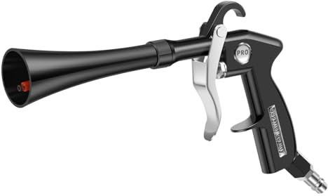 Pistolet de nettoyage à air comprimé ultra 90 psi, pistolet de soufflage à sec avec buses interchangeables, pistolet à air haute pression pour nettoyage intérieur de voiture, raccord rapide 1/4, 5-9