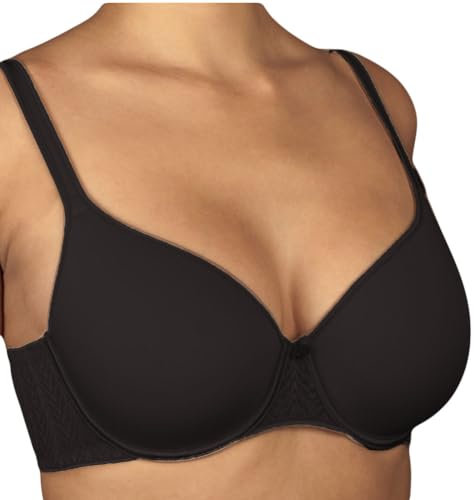 Selene, Reggiseno Donna con Fascia Anatomica, con Ferretto e Coppa Spacer Traspirante Imbottita, Collezione Fabiola, Colore Nero, Taglia 8C
