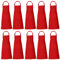 RAJRANG Cotton Chef Apron with 3 Pockets | Unisex Red Full Length Cooking Aprons for Men & Women | Durable Kitchen, BBQ, Gardening & Work Use | Machine Washable Pack of 10