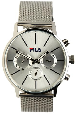 FILA Armbanduhr Herren Armbanduhr Edelstahl Silber Mesh Band 38-838-001