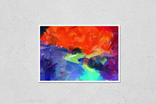 Poster Reproduction of Modern abstraction painting. Wall art decor for prints on canvas or paper. Pattern for original creative design. Template for create artistic artworks Variation Number 5