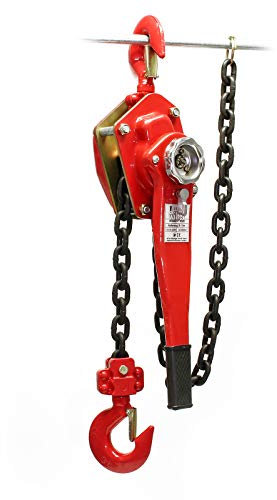 Polipasto manual de cadena 3000kg con cadena 1,5m, elevación de cargas forestales, en talleres, etc.