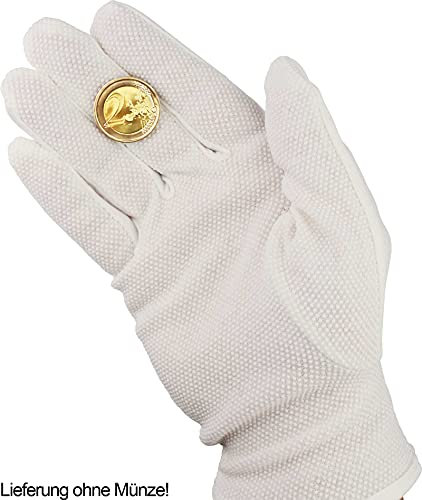 geseo Paar Baumwoll Münz-Handschuhe mit PVC-Noppen