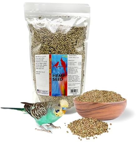 Morning Bird Hemp Seeds 1.5 lbs – Natural Superfood Seed – High in Natural Protein, Healthy Fats, Omega 3 and 6 Fatty Acids, Delicious Natural Flavor, Supports Feather Growth & Overall Health