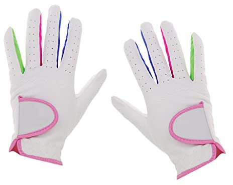 LOVIVER 1 Paar Kind Kind Junior Anti Slip Dehnbare Atmungsaktive Sport Golfhandschuhe, 14