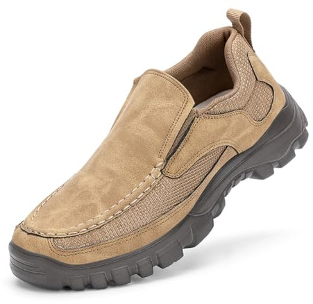 Hombre Zapatillas Deportes Zapatos de Negocios Casual Sneakers Zapatillas de Ciclismo,Caqui,43EU