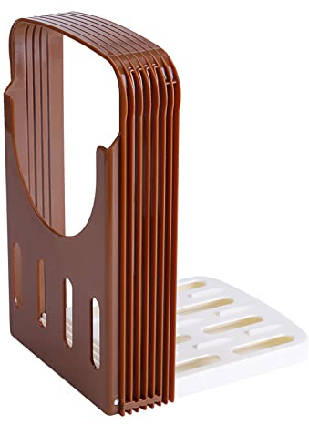 Pwshymi 1 Unidad Cortador de Pan, de ABS Resina Plegable con 4 Grosores Ajustables, Cortador de Pan, para Cortar Pan Tostadas y Sándwiches