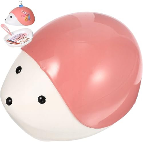 Glixoft Rosa Magnetischer Büroklammernhalter, Niedlicher Igel-büroklammernspender, Kunststoff-büroklammer-lesezeichen-Organizer Für Den Schreibtisch Zu Hause