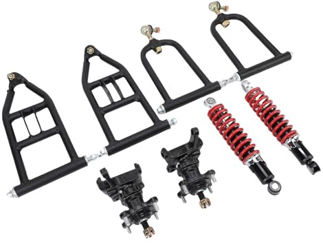 Kit de Brazo de Suspensión Delantera e Inferior con Amortiguador para Karts Eléctricos y Quad Bikes – Montaje Completo y Compatible para Mayor Estabilidad y Control