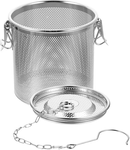 Baluue Infusore Spezie in Acciaio per Zuppe e Brodi Filtro Compatto con Gancio Antigoccia Setaccio per Spezie e Alimenti per Cottura in Pentola e Infusione Aromi