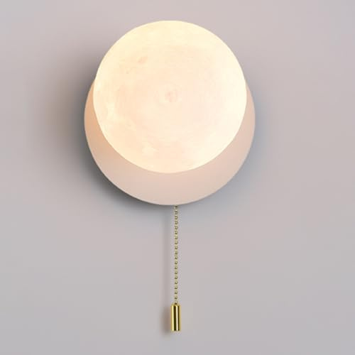 XANAYXWJ Vägglampor, 1 ljus Minimalistisk klotlampa Belysning med dragkraft, kreativ geometri inomhusmonterad för sovrum Badrum Vardagsrum Hall