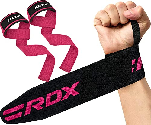 RDX Correas de Levantamiento de Pesas, Soporte Acolchado para muñeca Antideslizante, Agarre de Gel Flexible, Ideal para Culturismo, Levantamiento de Potencia, Entrenamiento en Gimnasio, Peso Muerto