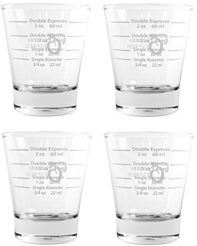 EDESIA ESPRESS - Vaso de chupito con forro de color blanco para cafeteras de espresso (85 ml)