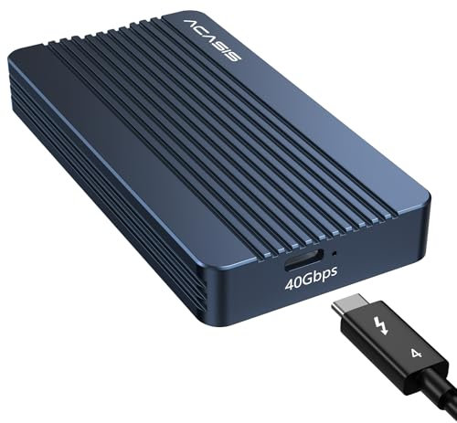 ACASIS Case SSD M2 NVMe 40Gbps,TBU405 Compatibilità con Thunderbolt 4/3/ usb3.2/3. 1/3,0/2.0, SSD NVMe Case enclosure Support SSD 2280/2260/2242/2230 B+M M-Key, Lavori per M1 M2 Pro/Max