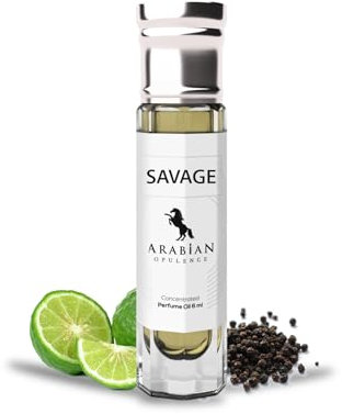 Arabian Opulence FR265 SAVAGE Roll-on Perfume Oil | Concentrated Fragrance Body Oil | Long Lasting Oil Based Perfume for Men | Travel Size Bottle Alcohol-Free (6ml)