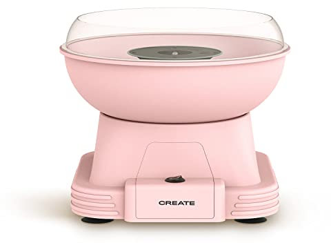 CREATE/COTTON CANDY MAKER/Máquina de algodón de azúcar Rosa / 500W, diseño retro, patas antideslizantes, sitema de seguridad anti recalentamiento
