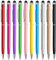 Tablet Stift [10 Farben] Touchscreen Stylus Pen und Schwarze Tinte Kugelschreiber 2-in-1 für alle Handys Tablets iPhone i-Pad Pro Air mini Smartwatch Samsung Galaxy Microsoft Surface Google Chromebook