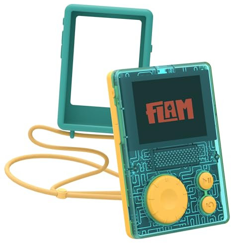 Lunii - Pack baladeur Audio FLAM + Coque antichocs et de Protection Officielle Verte – boîte à Histoires pour Enfant dès 7 Ans - Compatible avec Les Livres Audio de Ma Fabrique à Histoire