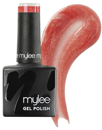 Mylee Gel Nail Polish 8ml [Ibiza Sunset] - UV/LED Soak-Off Nail Art Manicure Pedicure for Professional, Salon & Home Use [Fine Glitter Range] - Long Lasting & Easy to Apply