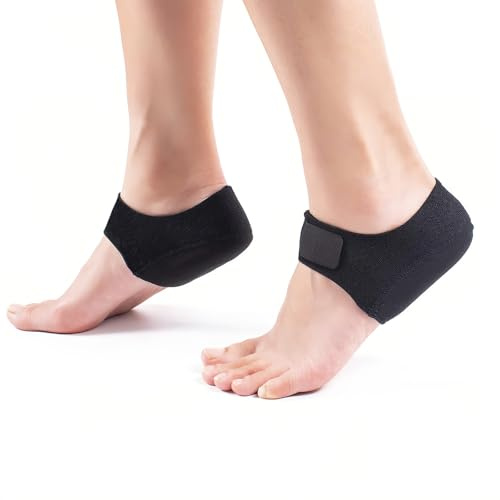 Proteggi Tallone in Silicone 2 Pcs Talloniera per Spina Calcaneare Salva Tallone per Scarpe per Fascite Plantare, Sollievo Dolore Tallones, Donna e Uomo(S/Nero)