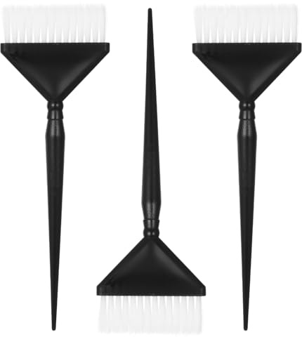 Lot de 3 pinceaux de teinture pour cheveux, pinceaux de couleur classique pour coiffeur, applicateur de teinture pour cheveux pour femmes et hommes, utilisation à domicile, outil de teinture à faire