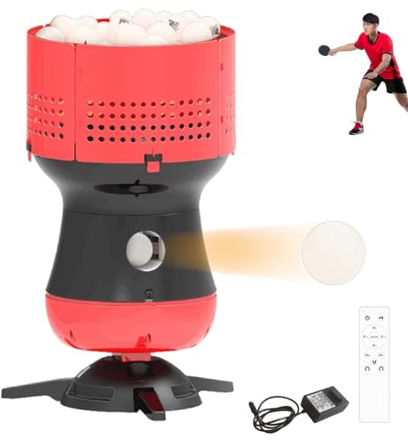 WHIPIN Robot da ping pong, macchina da ping pong automatica, controllo senza fili e lancio automatico, allenatore portatile da ping pong, dotato di 100 palline, per allenamento, palestre