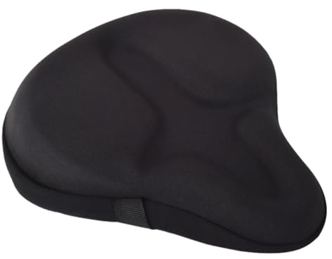 Ciieeo Funda Protectora Transpirable para Sillín de Bicicleta de Montaña Cubierta de Gel Negra Ligera 390 G Absorbente de Impactos para Ciclismo Cómodo y Accesorios Bici