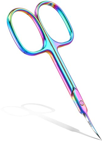 Ciseaux à cuticules incurvés, ciseaux à ongles en acier inoxydable, ciseaux à cuticules, ciseaux à ongles professionnels extra-fins incurvés pour le soin des cuticules, coupe-cuticules