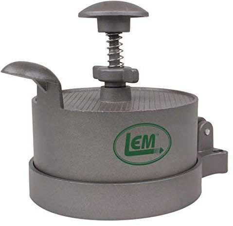 LEM Products Adjustable Burger Press, Spring-Loaded, Heavy-Duty Aluminum