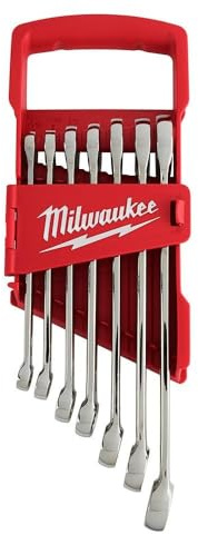 Milwaukee MHT48229407 Imperial MAX BITETM Combination Spanner Set 7 Piece, Red