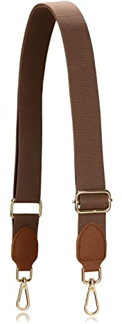 Allzedream - Correa de repuesto para bolso cruzado, correa de repuesto de lona y cuero ajustable (marrón A)