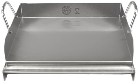 GVK ECO Plancha de acero inoxidable, 32 cm, accesorio para barbacoa