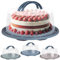 My-goodbuy24 KuchentransportboxTransportbox rund, Tortentransportbox mit Haube und Griff, Kuchen-Torten, Kuchenbox, Tortenbehälter, Tortenglocke Ø 34cm, Höhe 15 cm - Blau-grau