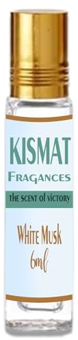 Kismat-Duftöl, alkoholfreies Parfümöl für Männer und Frauen, sowohl für den täglichen Gebrauch als auch für besondere Anlässe geeignet, 6 ml. (White Musk)