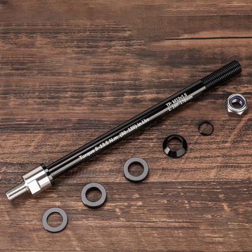 Bike Trailer Thru Axle Adapter, Aluminum Alloy Thru Axle with Bike Axle Adapter Compatible with Most Bike Trailer Couplings(P1.75)