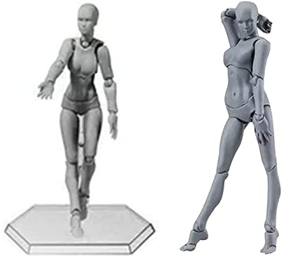 Figma Youth 2.0 Modèle de Figurine d'action, Teint Gris argenté, Articulations Articulées, Jouet de Bureau pour Adultes, Couleurs de Peau en Gris et Orange (Femme #14)