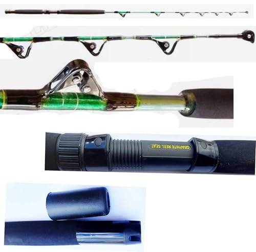 Canna Da Pesca Traina Tonno Con Carrucole Metri 1,65 Libre 30/60 Drifting